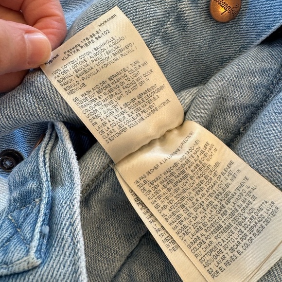 NWOT Wrangler Jean Jacket Vintage Inspired Retro Geometric Back Southwestern MD - Picture 14 of 15